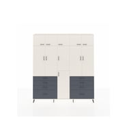 Arges Dolap 8 Raflı 8 Çekmeceli 3 Askılı 220x30x243 Aytaşı-Aytaşı/Antrasit