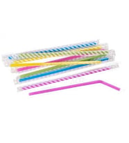 Artistik Körüklü Jelatinli Ambalajlı Pipet Kalın 8 MM (50 Adet)