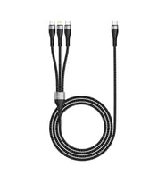 Zore ZR-45 3in1 USB-A to Lightning - Type-C - Type-C Şarj ve Data Kablosu 20W 1.5M
