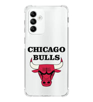 Samsung Galaxy M13 Uyumlu Köşe Korumalı Antişok Kapak Chicago Bulls Tasarımlı Şeffaf  Kılıf