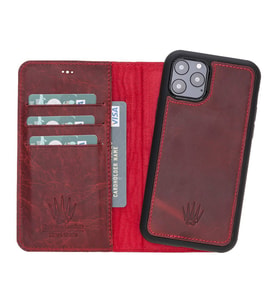 MAGIC WALLET IPHONE 11 PRO BORDO CUZDAN + KILIF