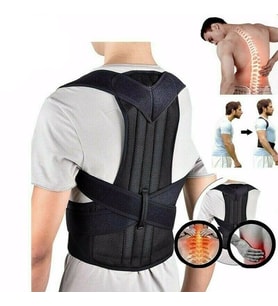 Kifoz Skolyoz Dik Duruş Korsesi Bel Sırt Destekli Balenli Korse Dik Tutan Korse Dik Duruş Yeleği Omuz Sırt Korsesi (Siyah)