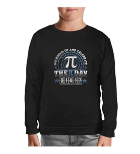 Matematik - Pi 12 Siyah Çocuk Sweatshirt