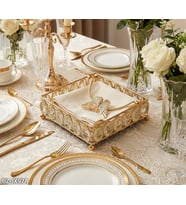LÜKS TAŞLI PEÇETELİK (Beyaz - Gold)