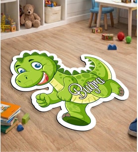 eJOYA Kişiye Özel Dinozor Tasarımlı Puzzle Keçe Halı 116285
