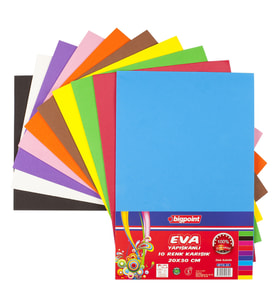 Bigpoint Yapışkanlı Eva 20x30cm Karışık 10 Renk