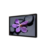 Spa Taşları ve Orkide Çerçeveli Mdf Tablo