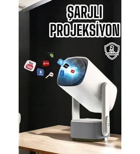 Taşınabilir 4K HD Projeksiyon, Powerbankli Sinema Projektörü