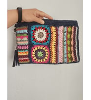 Bohem Tarz, Çok Renkli, Hasır, Kadın Clutch Çanta