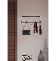 Dekoratif Demir Duvar Askısı - Metal Askılık - Elbise Askısı - Banyo Aksısı - Mutfak Askısı