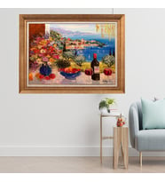 Altın Paspartulu Çerçeveli Tablo N299 (Gold)