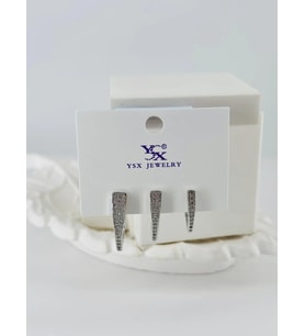 Zirkon Taşlı Üçlü Kombin Küpe - Kp00413