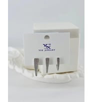 Zirkon Taşlı Üçlü Kombin Küpe - Kp00413