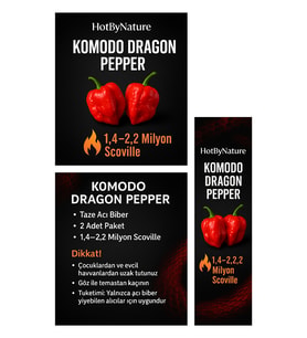 KOMODO DRAGON PEPPER / 1,4 – 2,2 Milyon Scoville - Gerçek Taze Acı Biber