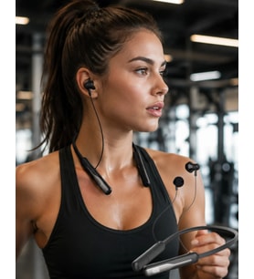 Extra Bass Kablosuz Kulaklık Uzun Bataryalı Neckband Tasarım