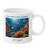 Tropikal Balık Temalı Baskılı Kupa Bardak Porselen Hediye Mug
