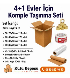 Maxi XL Taşınma Koli Seti 4+1 Evler için