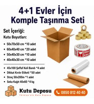 Maxi XL Taşınma Koli Seti 4+1 Evler için
