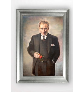 Gümüş Çerçeveli Atatürk Tablo a301