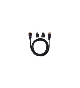 Alfais 4699 1.5m HDMI Kablo + Mini Micro Uç Çevirici Dönüştürücü Kablo