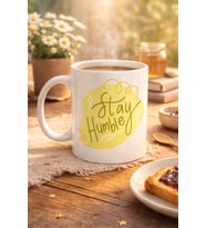 Northcity Stay Humble Porselen Kupa Minimal Motivasyon ve Şık Kahve & Çay Bardağı