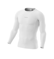 Ghassy Co. Erkek Pro Compression Nem Emici Atletik Performans Uzun Kollu Reglan Kol Spor Tişört (Beyaz)