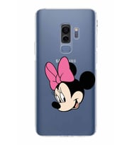 Samsung Galaxy S9 Plus  Kamera Korumalı Kapak Minnie Mouse Tasarımlı  Şeffaf Kılıf