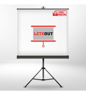 LiteOut 150x150cm Tripod Projeksiyon Perdesi