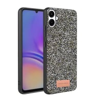 Coverzone Samsung Galaxy A07 4G ile Uyumlu Parlak Simli Telefon Bright K?l?f? Boncuk ??lemeli ??k Tasar?m Darbe Emici Kenarlar Tam Koruma Sa?layan Kaymaz Kapak Galaxy A07 4G i�in K?l?f Gold