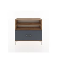 Arges Şifonyer 2 Raflı Tek Çekmeceli 88x30x80 Çam-Antrasit