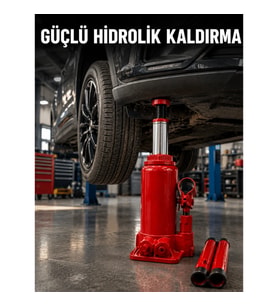 Mey İthalat® Dayanıklı Çelik Gövdeye Sahip Kompakt Hidrolik Kriko