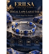 Sertifikalı Lapis Lazuli Doğal Taş Bileklik Fasetli Makrome Ayarlanabilir Hematit Aparatlı