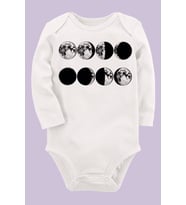 Organik Baskılı Pamuklu Unisex Bebek Body UZUNKOLE45