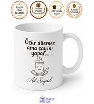 Özür Dilemeyi Bilmeyen İnatçılara Sessiz Kabulleniş Esprili Kupa Bardak Hediye