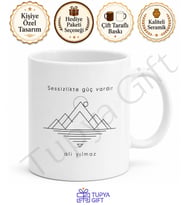 Minimalist Tasarım Baskılı Kupa Bardak Özel Tasarım Hediye Porselen Mug