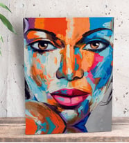 BK Gift Woman Art Tasarımlı Dekoratif Mini Kanvas Tablo 15x20cm-10
