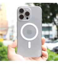 Apple iPhone 15 Pro Max Kılıf Şeffaf Lansman Magsafe Wireless Şarj Özellikli Orj (Renksiz)