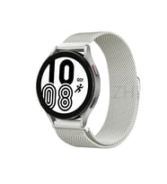 Mey İthalat® Galaxy Watch 4 Metal Mıknatıslı Kordon - Gümüş