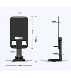 Katlanabilir Telefon Tutucu Stand Yuvarlak Tabanlı
