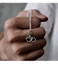 Gümüş Kelepçe Kolye 925 Ayar Gümüş Kelepçe Figürlü Unisex Kolye