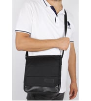 Bagacar Siyah Unisex 13" 14" Laptop Mac Air Postacı Çantası (Çok Renkli)