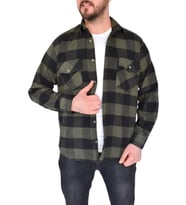 Erkek Oduncu Çift Cep Kapaklı Regular Fit Gömlek BGL-ST02338 (Haki)