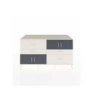 Kronos Konsol 2 Raflı 4 Çekmeceli 4 Kapaklı 176x59x99 Aytaşı-Antrasit/Aytaşı