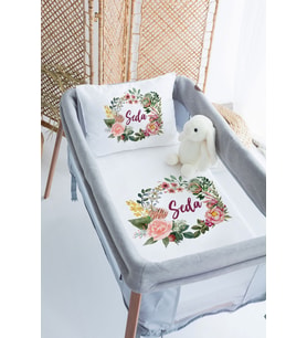 %100 Delux Pamuk Isme Özel 70x120 Park Yatak Nevresim Takımı