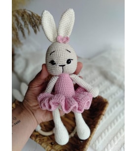 Yenidoğan Uyku ve Oyun Arkadaşım Kız Tavşan Amigurumi Oyuncak
