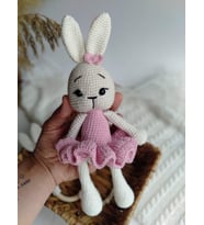 Yenidoğan Uyku ve Oyun Arkadaşım Kız Tavşan Amigurumi Oyuncak
