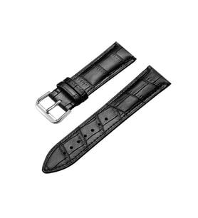 Hakiki Deri Siyah Kordonu LONGİNE &OMEGA Uyumlu PİM YERİ  22 MM TOKA KISMI 18 MM