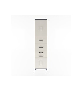 Hyperion Dolap 2 Raflı 4 Çekmeceli 4 Kapaklı 60x44x243 Antrasit-Aytaşı