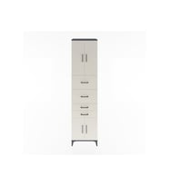 Hyperion Dolap 2 Raflı 4 Çekmeceli 4 Kapaklı 60x44x243 Antrasit-Aytaşı