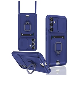 Durukar® Samsung Galaxy A05S Kılıf Zuma Kartvizitli Yüzüklü Silikon - Lacivert